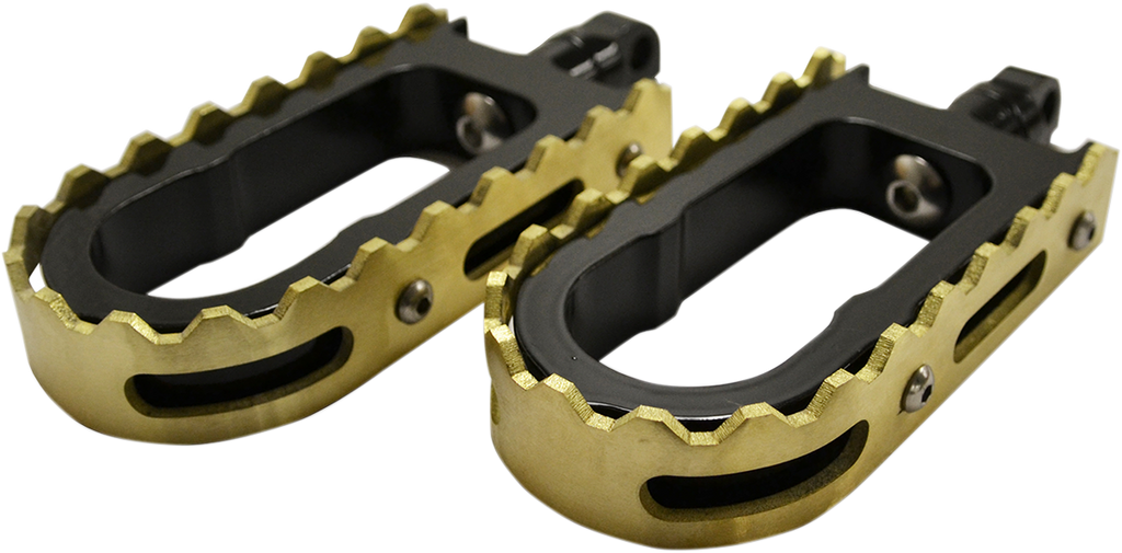 LA Choppers BMX Foot Pegs - Black and Brass LA-7205-02B