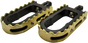 LA Choppers BMX Foot Pegs - Black and Brass LA-7205-02B