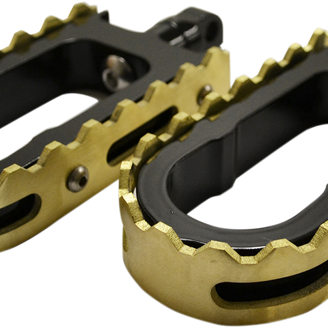 LA Choppers BMX Foot Pegs - Black and Brass LA-7205-02B