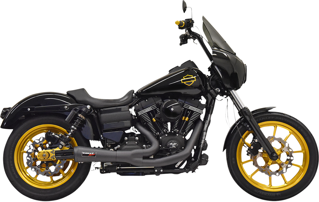 BASSANI XHAUST Ripper 2:1 Exhaust System for Harley-Davidson - Black 1D6B
