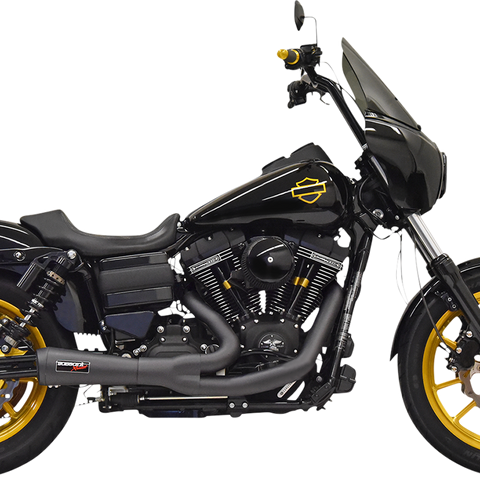 BASSANI XHAUST Ripper 2:1 Exhaust System for Harley-Davidson - Black 1D6B