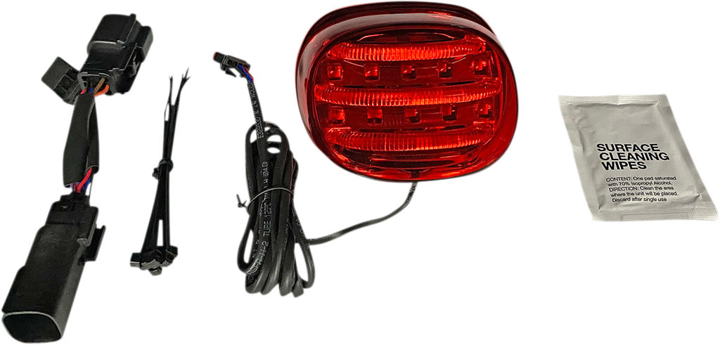 CUSTOM DYNAMICS Mini Taillight - Red PB-ELIMTL-SS6-R for Motorcycle Rear Fender