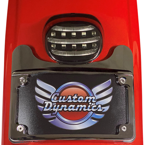 CUSTOM DYNAMICS Mini Taillight - Smoke PB-ELIMTL-SS6-S for Rear Fender with LED Running Lights and Brake Light