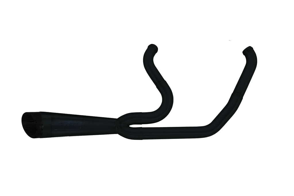 TBR Comp S 2-Into-1 Softail Exhaust with Turnout for Harley Davidson FXBR, FXDR, and Fat Boy Models