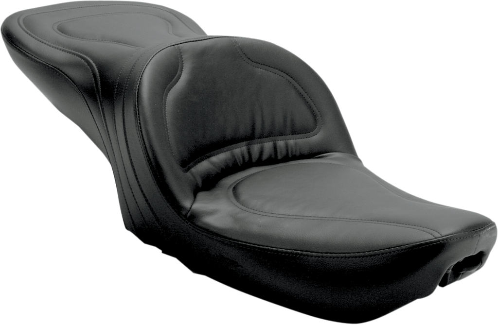 SADDLEMEN Seat - Explorer* - Without Backrest - Stitched - Black - Dyna 8950JS - Team Dream Rides