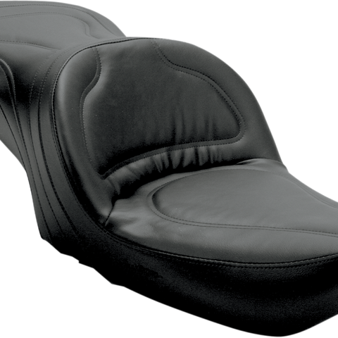 SADDLEMEN Seat - Explorer* - Without Backrest - Stitched - Black - Dyna 8950JS - Team Dream Rides
