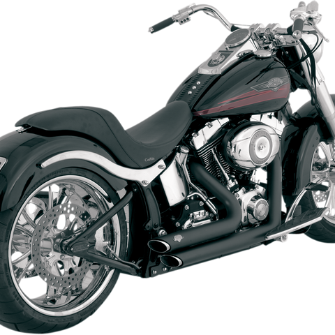 VANCE & HINES Shortshots Staggered Exhaust System - Matte Black Ceramic 47221