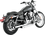 Vance & Hines Straightshots Exhaust 17821 – 2-1/4" Mufflers with Full-Length Chrome Heat Shields for Harley-Davidson Motorcycles