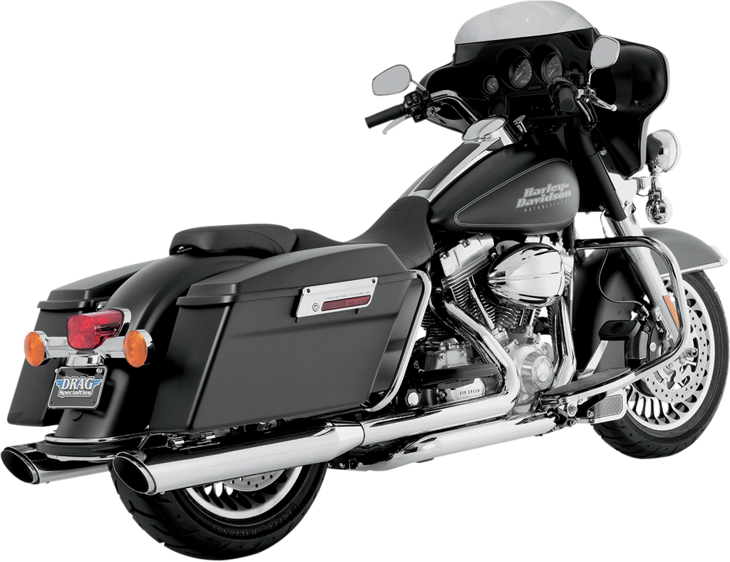 Vance & Hines Twin Slash Muffler Chrome 16763 for Harley Davidson Motorcycles