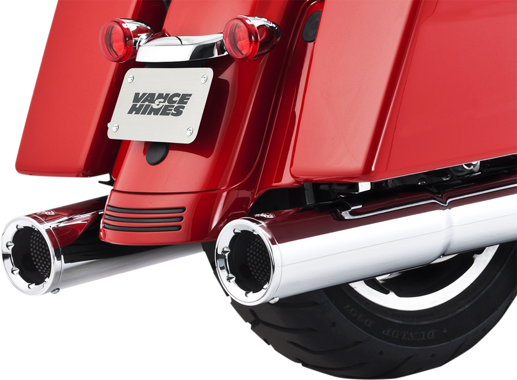 Vance & Hines Hi-Output Mufflers Chrome 16463 for High-Performance Motorcycle Engines