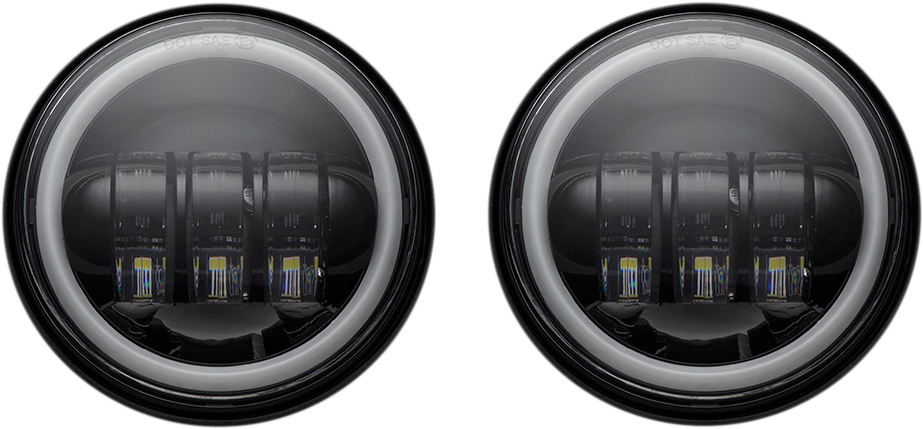 CUSTOM DYNAMICS 4.5-Inch Passing Lamp with Halo - Black CD-45-B