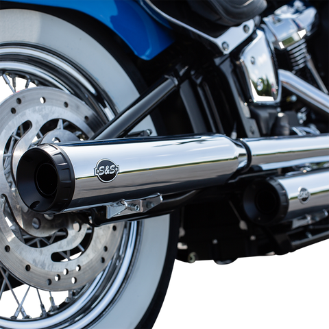 S&S Cycle Grand National Slip-On Mufflers - Chrome 550-0757B for Enhanced Harley-Davidson Performance