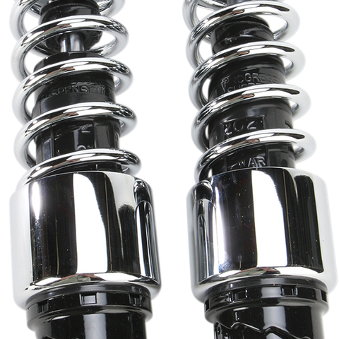 Progressive Suspension 412 Cruiser Series 13-Inch Chrome Shocks for Cruiser and Touring Bikes