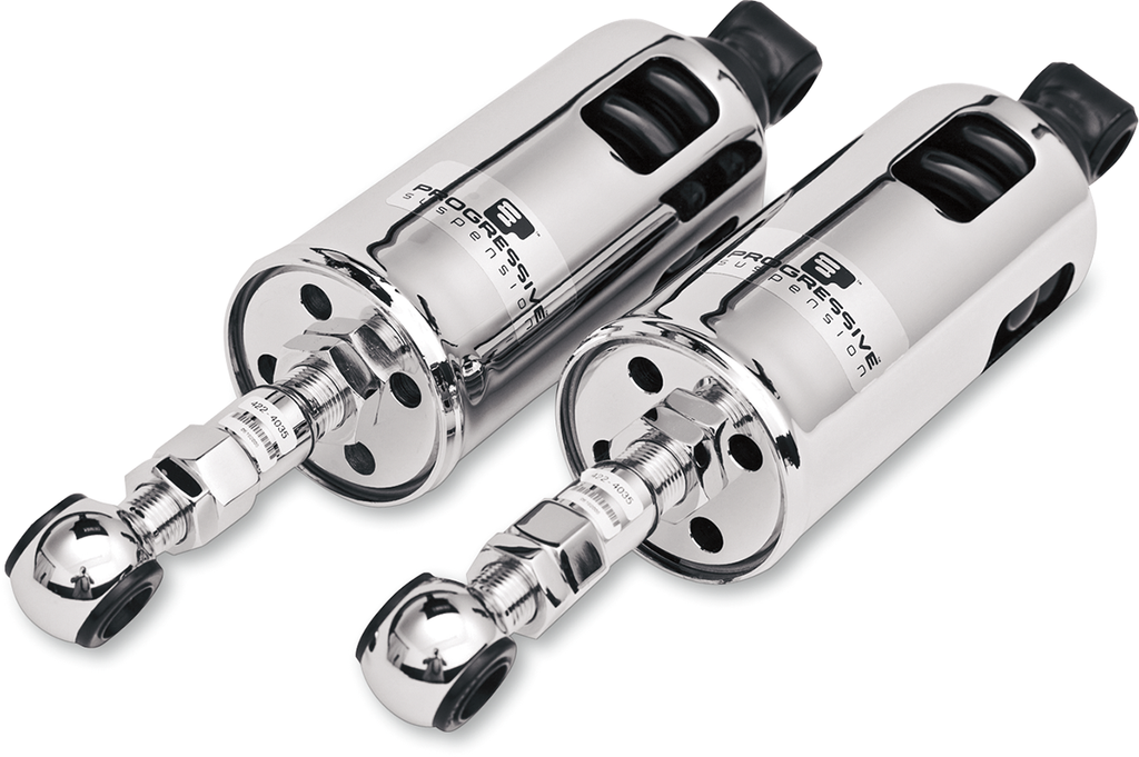 PROGRESSIVE SUSPENSION 422 Series Adjustable Shocks - Chrome - Heavy-Duty 422-4001C - Team Dream Rides