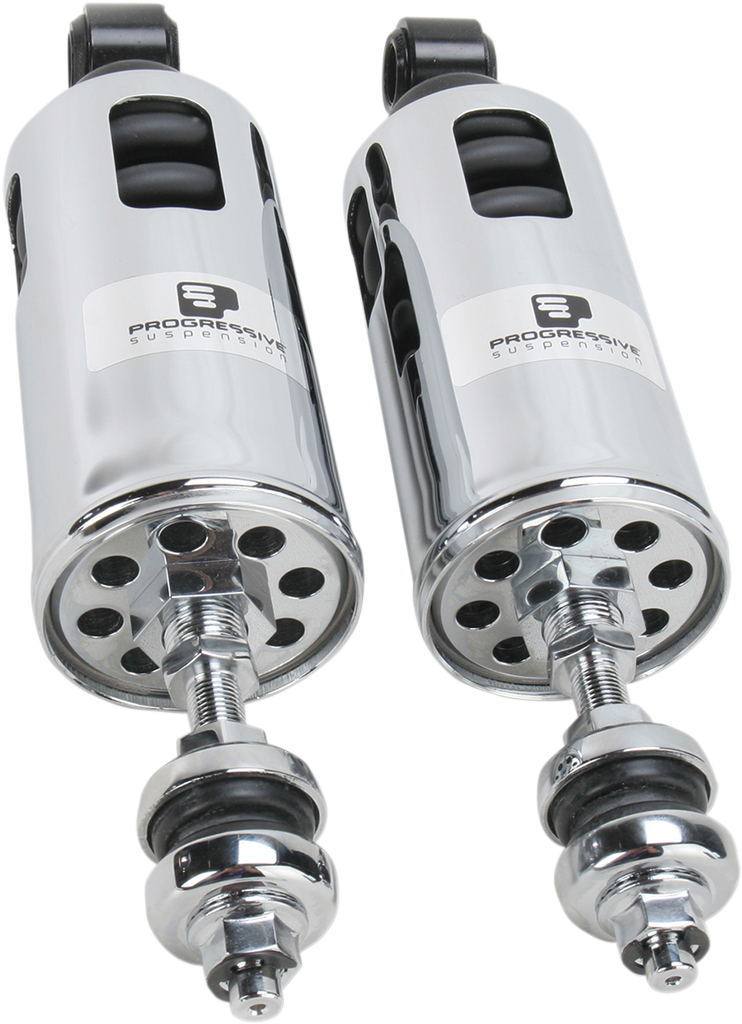 Progressive Suspension 422 Series Adjustable Shocks - Chrome - Heavy-Duty 422-4002C