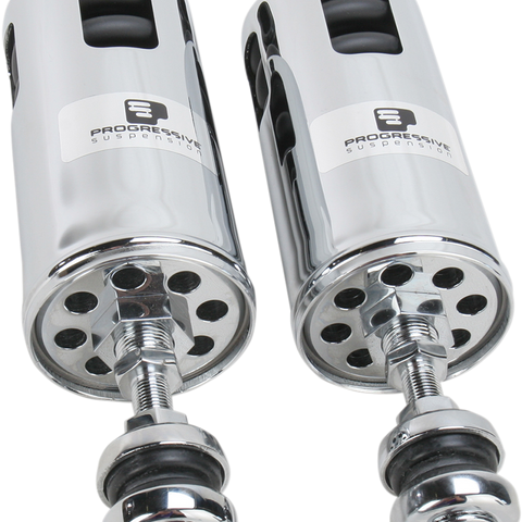 Progressive Suspension 422 Series Adjustable Shocks - Chrome - Heavy-Duty 422-4002C