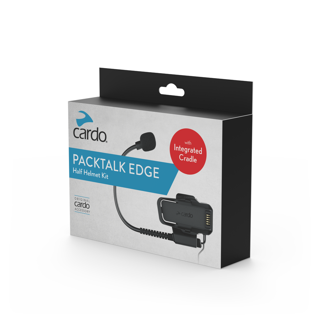 CARDO ACC00022 PT Edge Half Helmet Kit with JBL Sound and Interchangeable Microphone