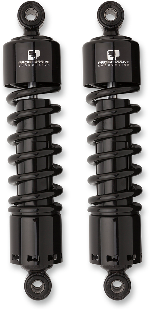 Progressive Suspension 412 Cruiser Series Shock Absorbers for Motorcycles - 14.25 Inches, Black Finish