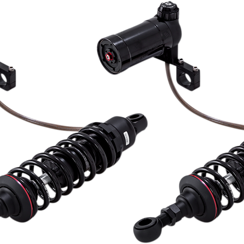 Progressive Suspension 990 Series Heavy-Duty Shocks with Remote Reservoir – 12 inches, Black, Part Number 990-2002