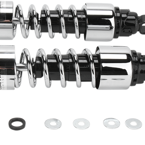 Progressive Suspension 412 Cruiser Series Shock Absorbers - 13 Inches Chrome Heavy Duty for Cruiser and Touring Bikes