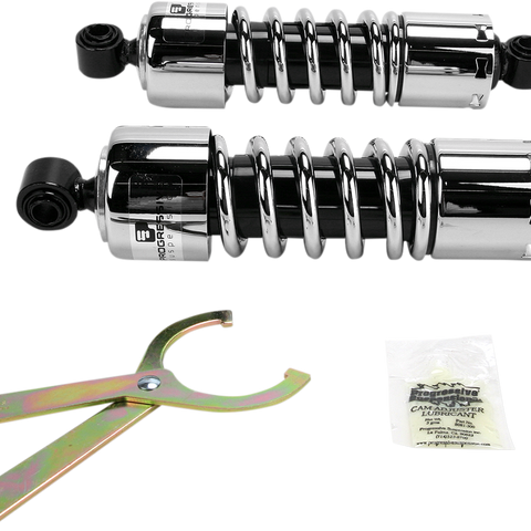 Progressive Suspension 412 Series Shock for Harley Dyna 11 inch Chrome - Model 412-4037C