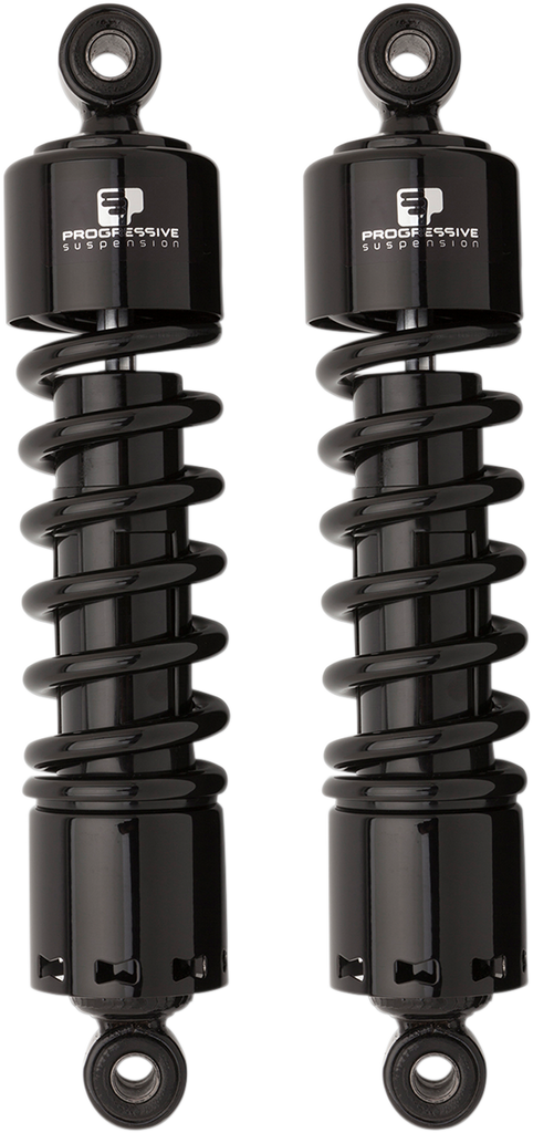 Progressive Suspension 412 Series Shock - 12-Inch Heavy Duty Black for Harley Dyna Models - Part #412-4044B