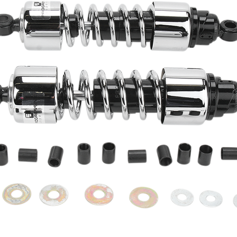 Progressive Suspension 412-4206C Cruiser Series Shocks for Harley-Davidson - 12.5 Inch Chrome Heavy Duty