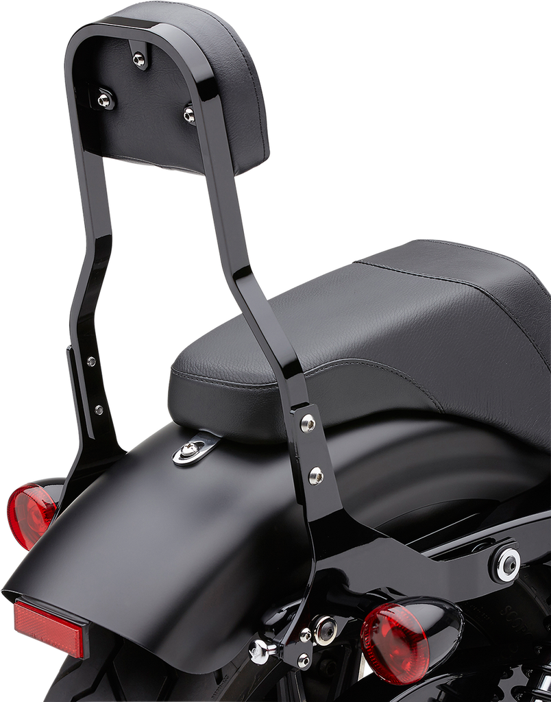 COBRA Backrest Kit - 14" - Black - Softail 602-2041B - Team Dream Rides