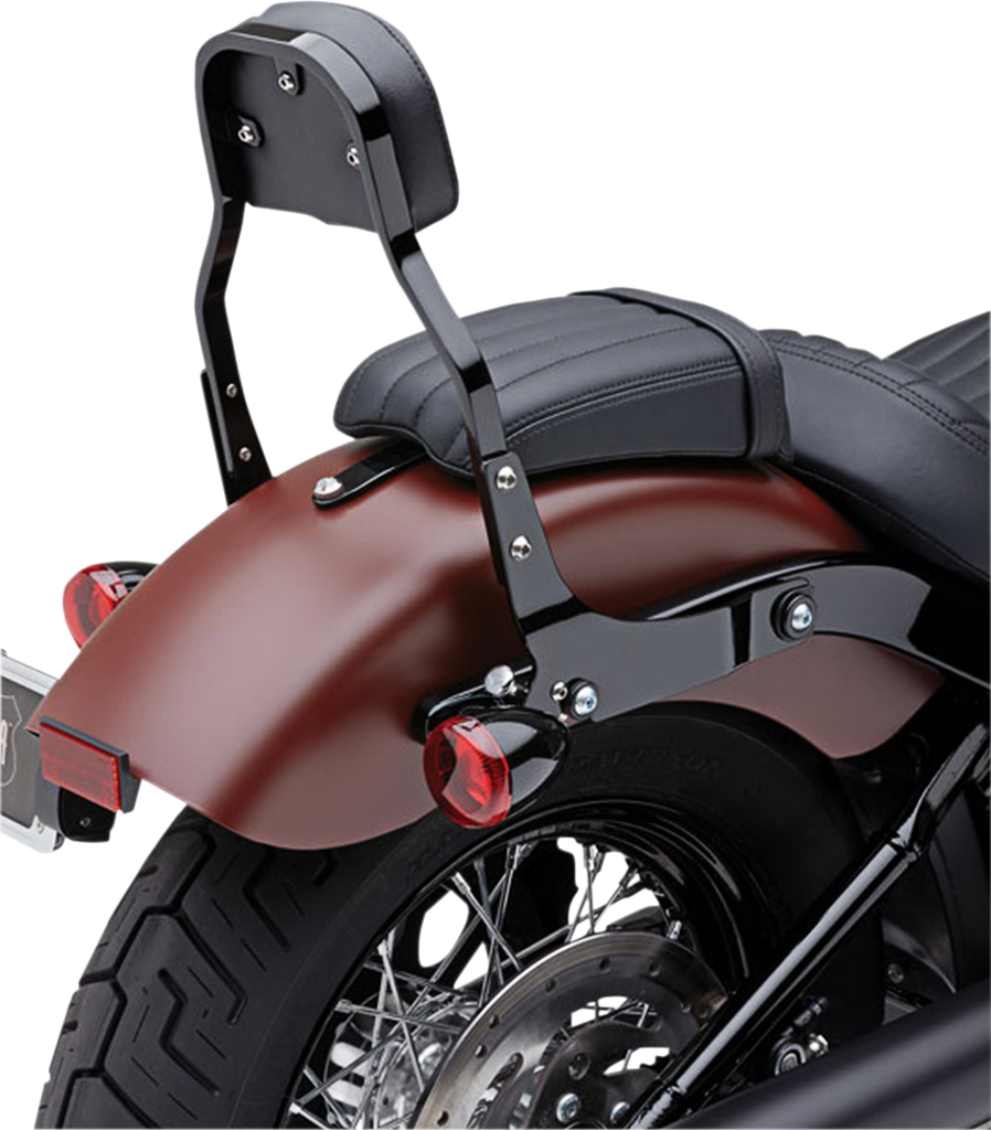 COBRA Backrest Kit - 11" - Black - Softail 602-2026B - Team Dream Rides