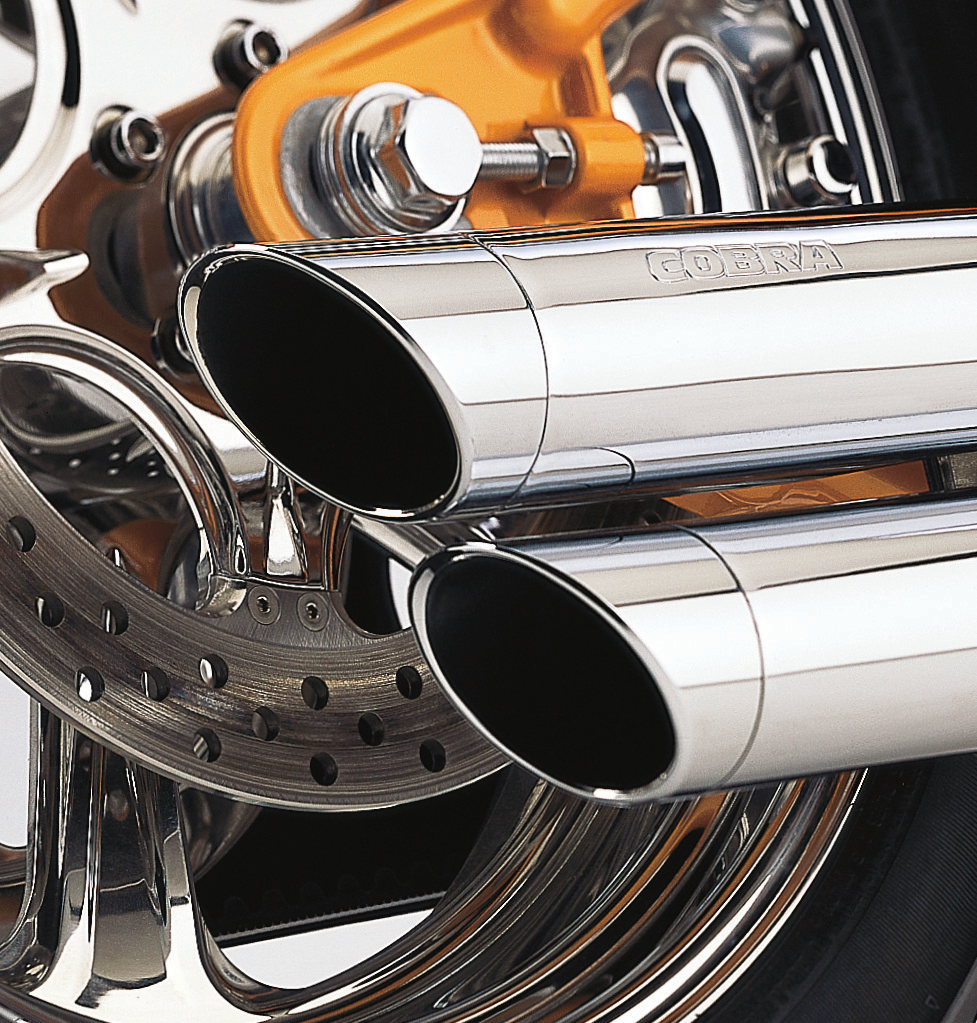 COBRA Speedster Slashdown Exhaust - Chrome - '91-'05 Dyna 6855