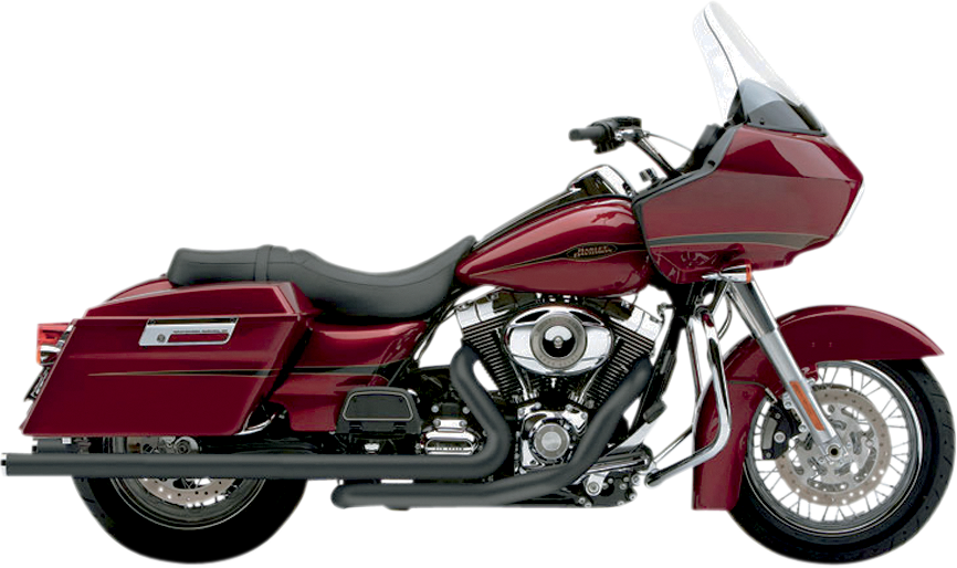 COBRA Dual Speedster Exhaust System for Harley Davidson Dresser 2010-2016 – Black with Billet Tip Part 6973B