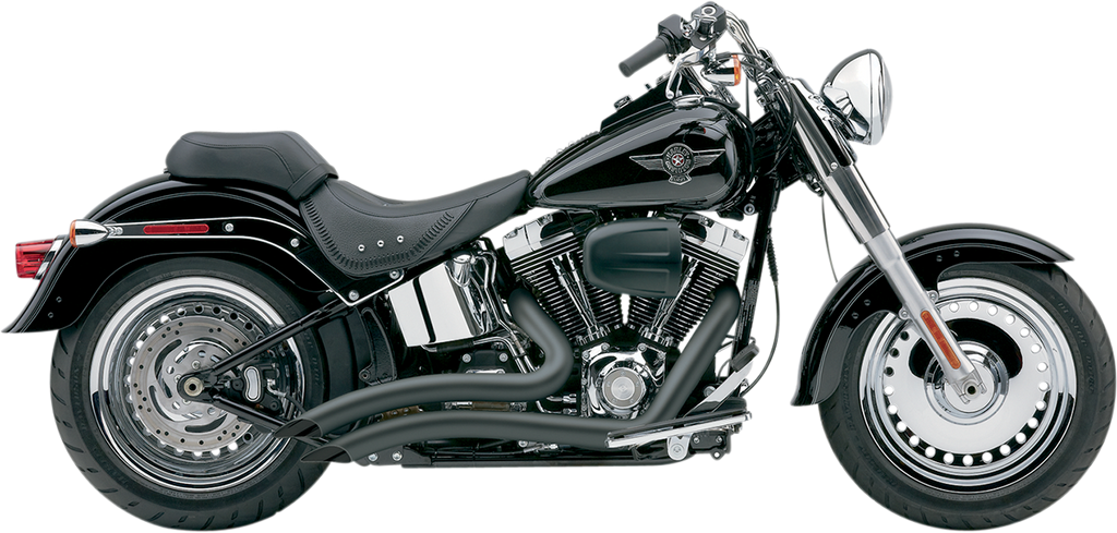 COBRA Speedster Swept Short Exhaust - Black - '12-'17 Softail 6225B - Team Dream Rides
