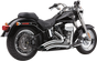COBRA Speedster Swept Short Exhaust - Chrome - '12-'17 Softail 6225 - Team Dream Rides