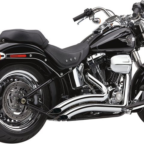 COBRA Speedster Swept Short Exhaust - Chrome - '12-'17 Softail 6225 - Team Dream Rides