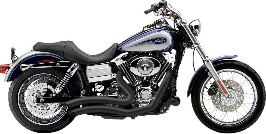 COBRA Speedster Swept Short Exhaust - Black - '06-'11 Dyna 6227B - Team Dream Rides