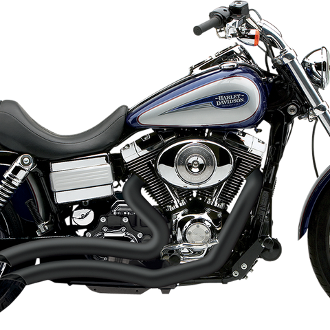 COBRA Speedster Swept Short Exhaust - Black - '06-'11 Dyna 6227B - Team Dream Rides