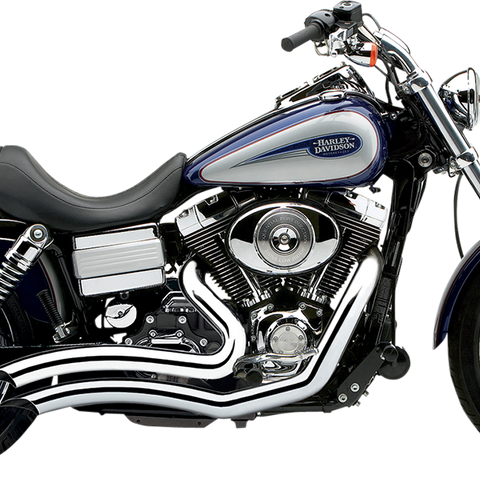 COBRA Speedster Swept Short Exhaust - Chrome - '12-'17 Dyna 6229 - Team Dream Rides