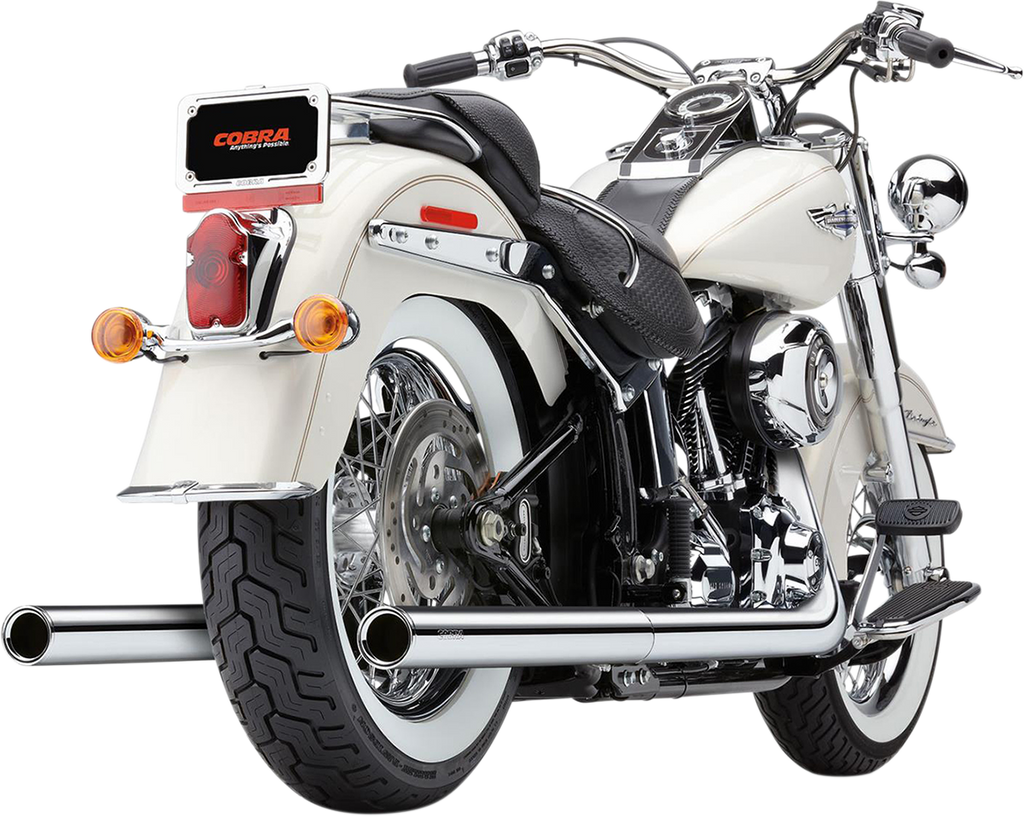 COBRA True Dual Exhaust with Billet Tips for Harley-Davidson Softail '07-'11 – Part Number 6985