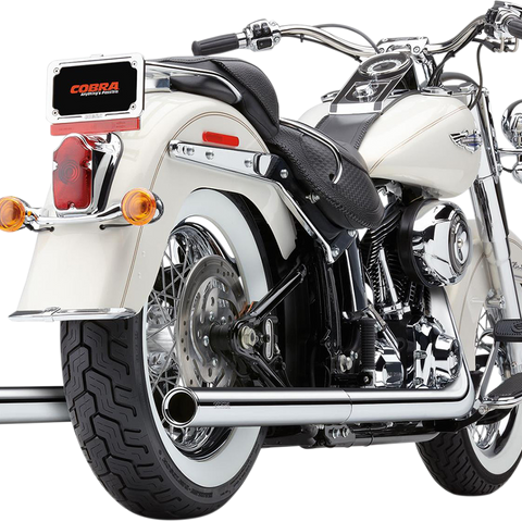 COBRA True Dual Exhaust - Billet Tip - '07-'11 Softail 6985 - Team Dream Rides