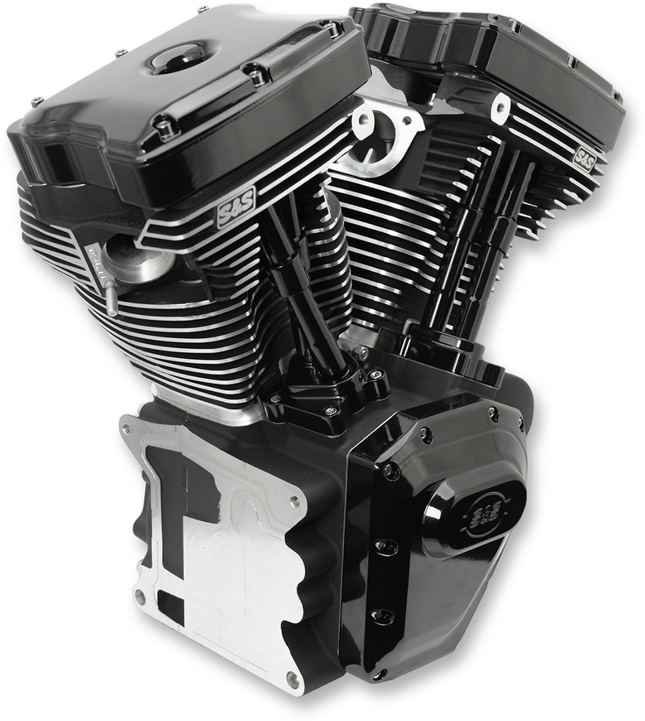 S&S Cycle T111 Long Block Engine – Black for Touring and Dyna | Part #310-0830A
