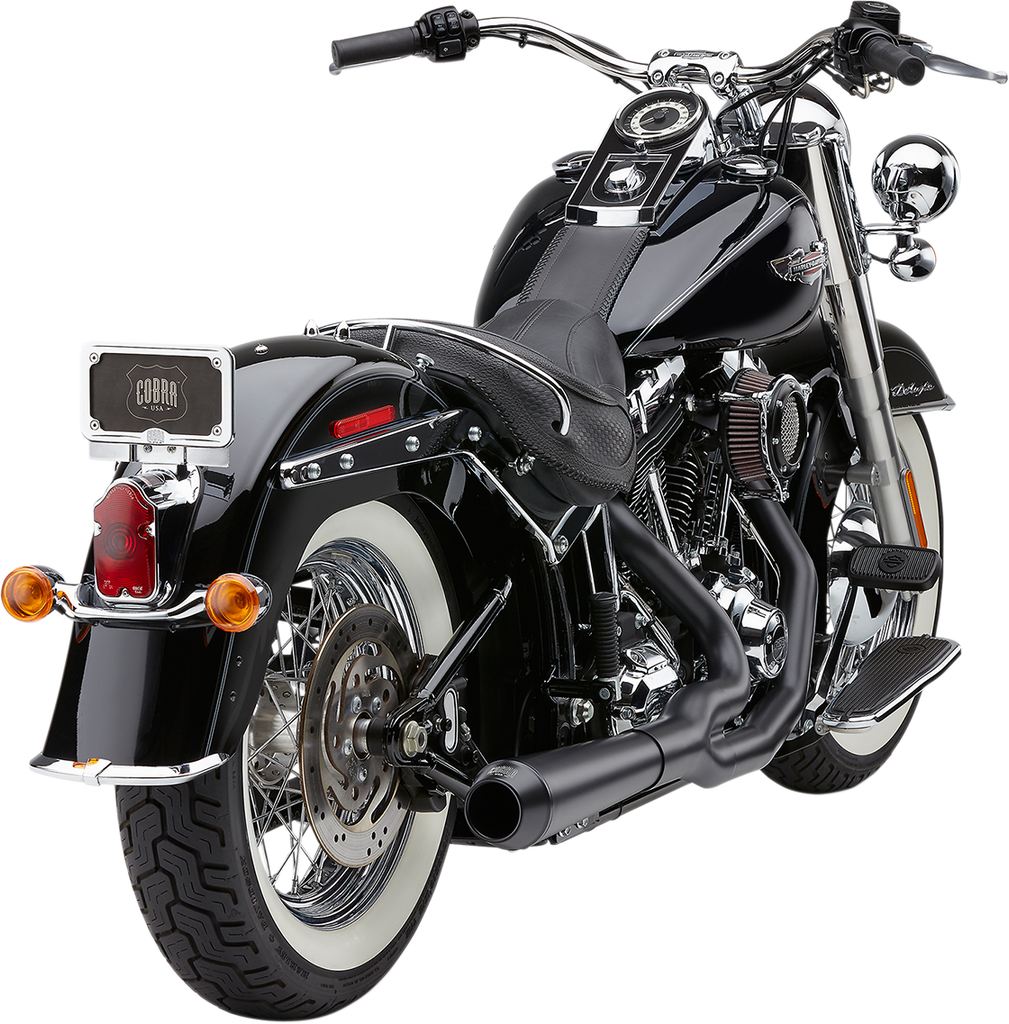 COBRA El Diablo Exhaust - Black - '88-'06 Softail 6485B