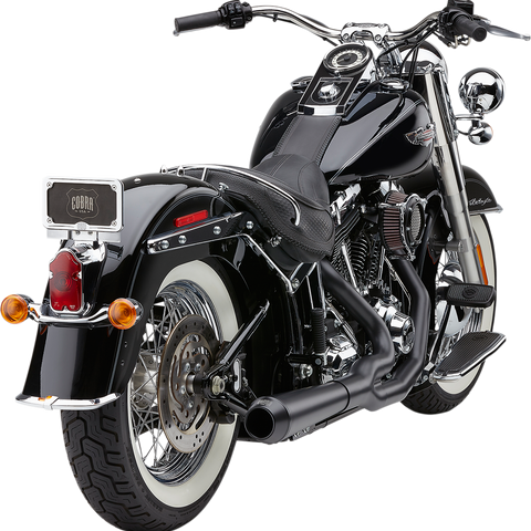 COBRA El Diablo Exhaust - Black - '88-'06 Softail 6485B - Team Dream Rides