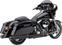 COBRA Neighbor Hater Mufflers for '95-'16 Bagger - Black 6107RB - Team Dream Rides