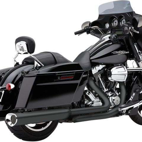 COBRA Tri Flo Mufflers for '95-'16 Bagger - Black 6212RB - Team Dream Rides