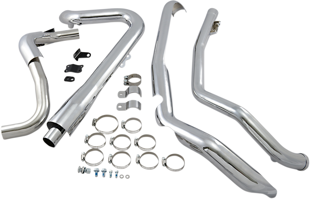 COBRA True Dual Headpipes - Chrome - Dresser 6257 - Team Dream Rides
