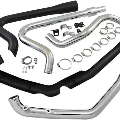 COBRA True Dual Headpipes - Black - Dresser 6257RB - Team Dream Rides