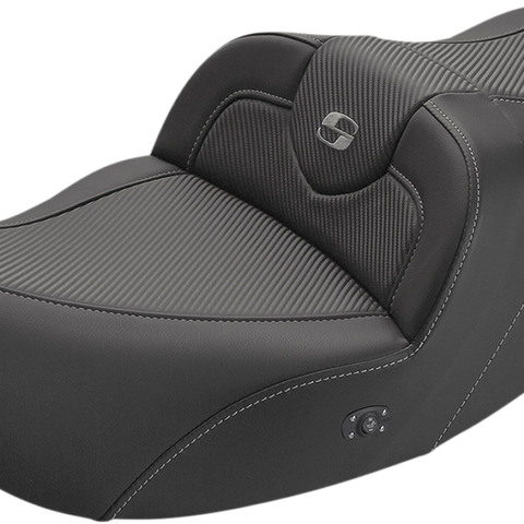 SADDLEMEN Heated Roadsofa™ Seat with Carbon Fiber Finish - Part 897-07-185HCT