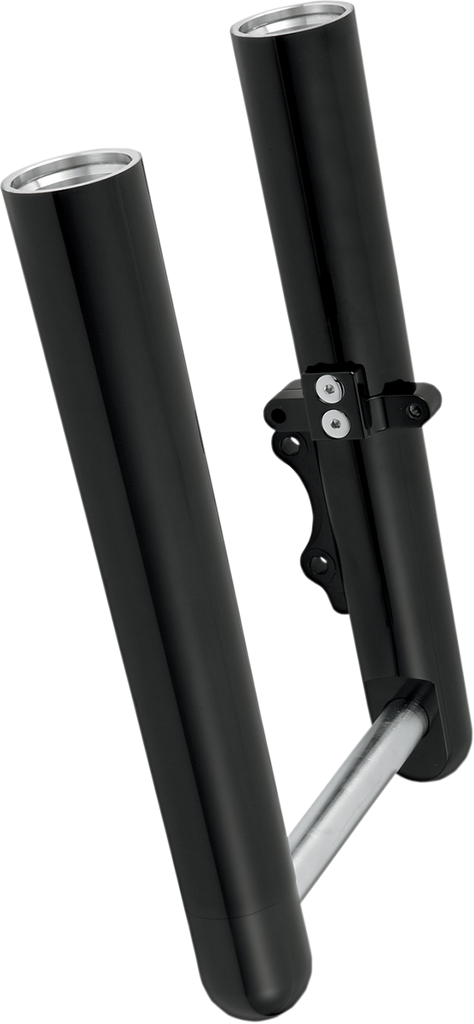 Arlen Ness Hot Legs Black Anodized Smooth Fork Legs for 2000-2006 FLST, Custom Single Disc, Part 06-555