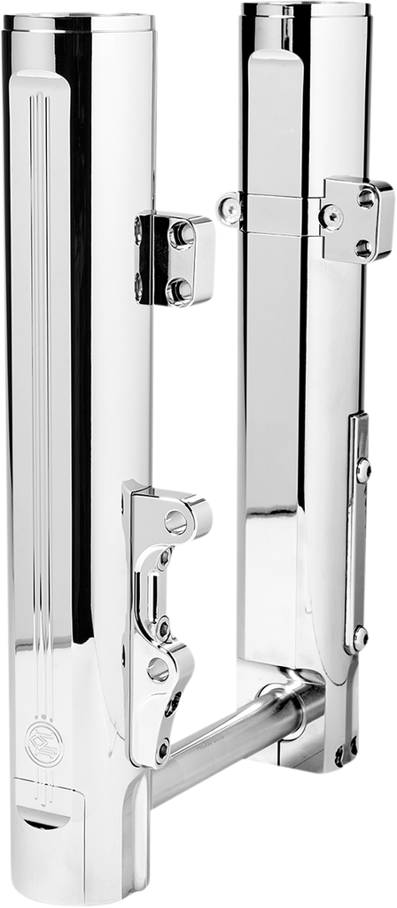 PERFORMANCE MACHINE (PM) Fork Leg - 49 mm - Chrome - Lower - Single Disc 0208-2178-CH - Team Dream Rides