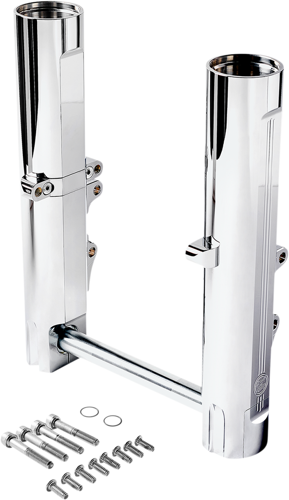 PERFORMANCE MACHINE (PM) Fork Legs - Chrome - Lower - Dual Disc 0208-2173-CH - Team Dream Rides